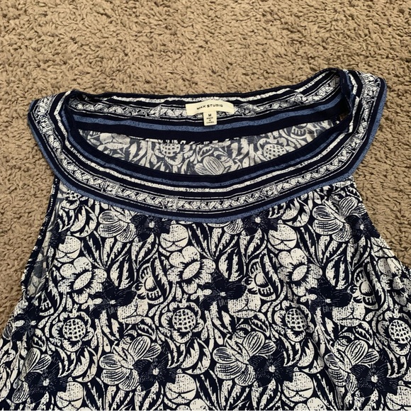 Max Studio Boho Sleeveless Blouse Top Medium - Picture 2 of 5